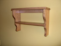 Country Style HIckory Wall Shelf  